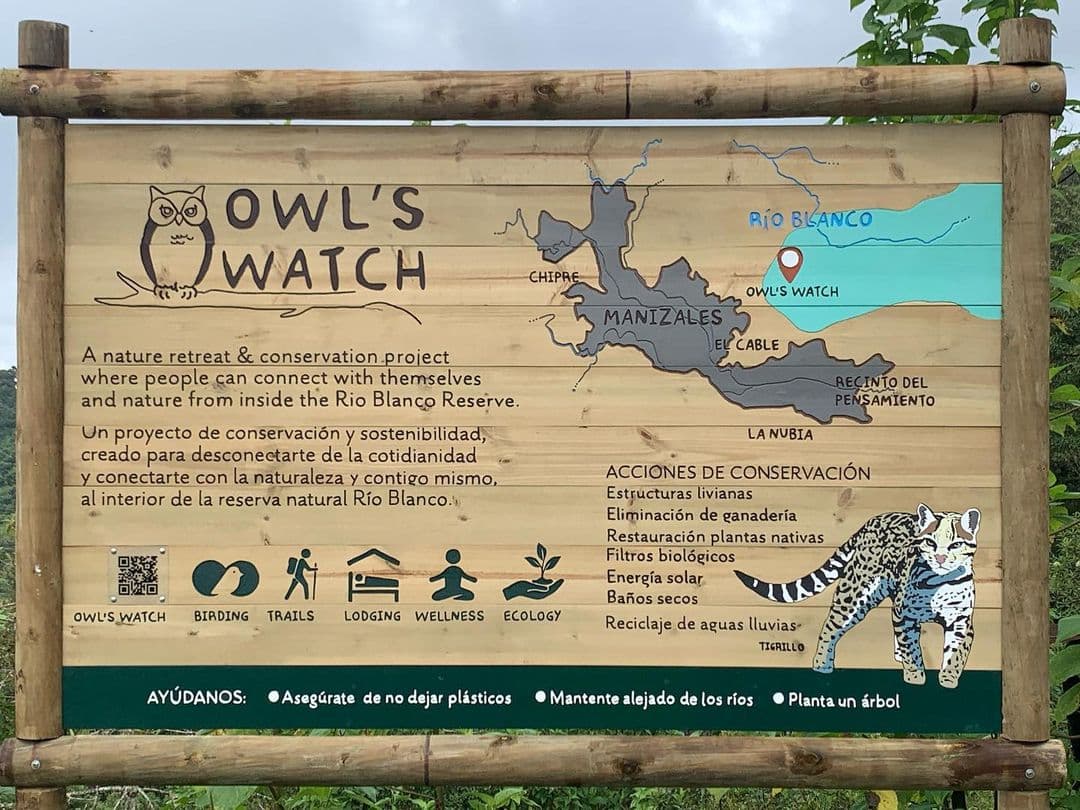 Owl's Watch property sign and map